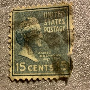 1936 RARE James Buchanan (1791-1868), 15th President of the U.S.A. Stamp